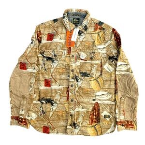L.L.Bean X Todd Snyder Printed Chamois Shirt in Cabin Print M NWT